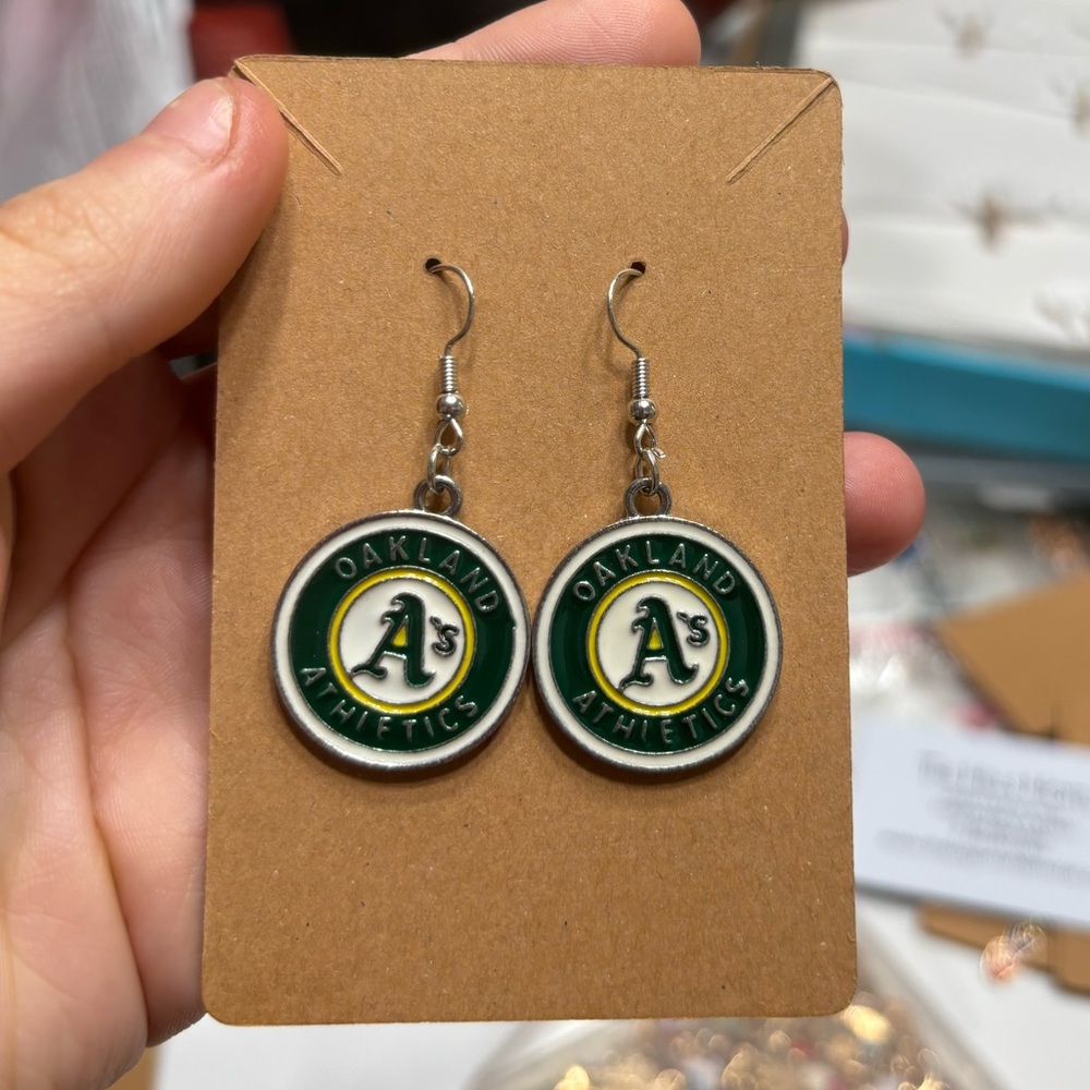 Oakland Athletics earrings